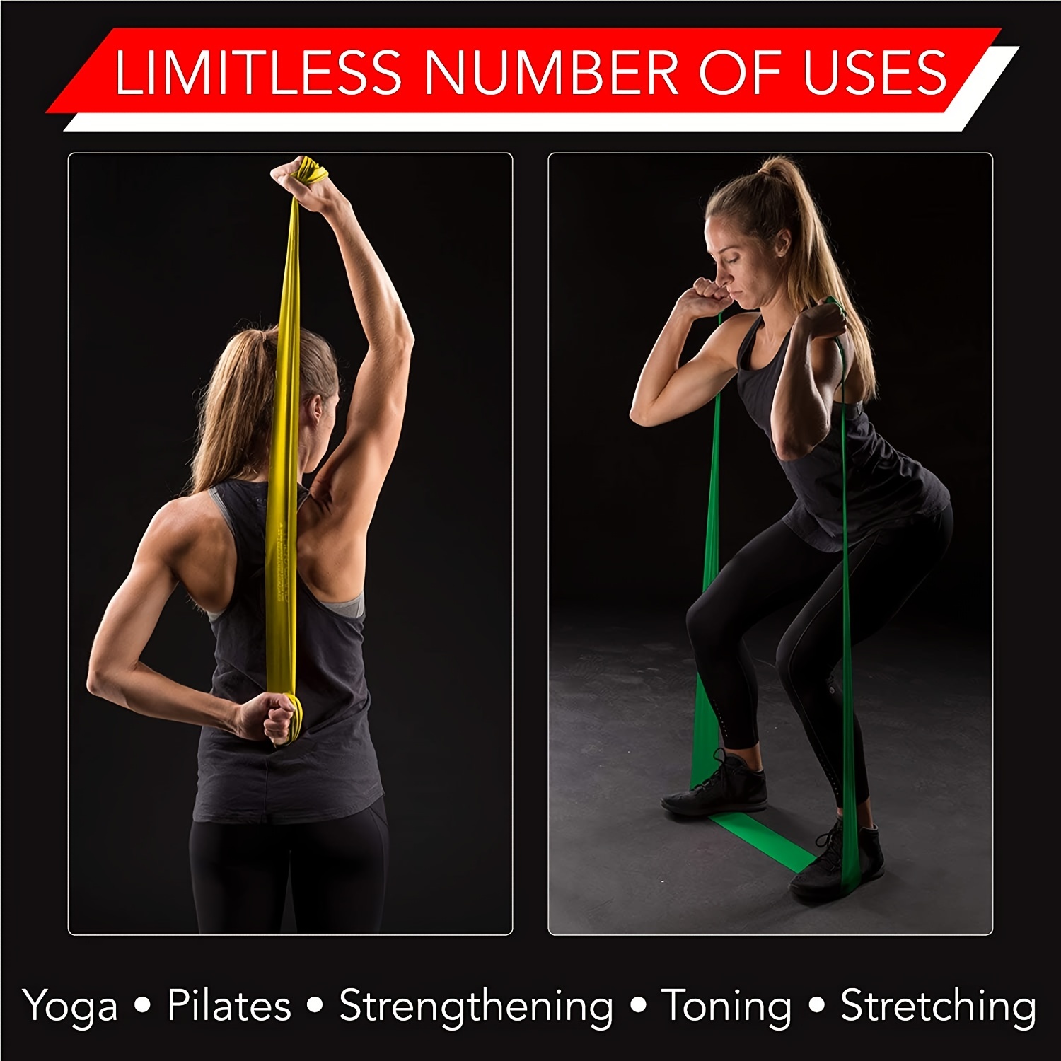 Yoga Pilates Resistance Bands Set: Get Fit Toned Elastic Arm - Temu