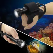 portable handheld flashlight, portable handheld flashlight submersible flashlight 1300 lumens waterproof to 100 meters underwater xpl hi led includes diving stand with rechargeable battery suitable for deep sea underwater outdoor leisure camping hiking details 4