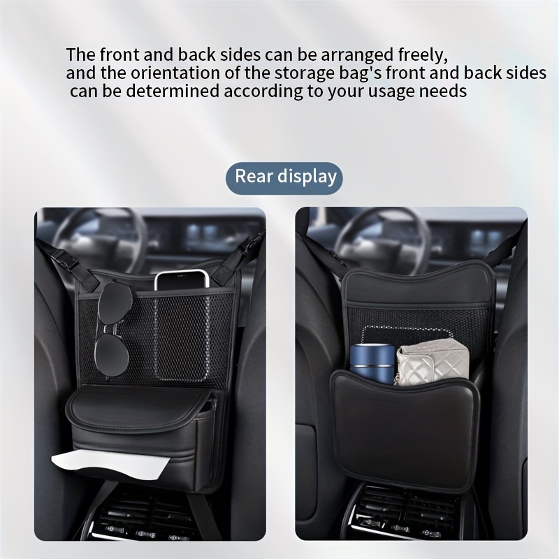 Car Net Pocket Handbag Purse Holder Seats Large Capacity - Temu