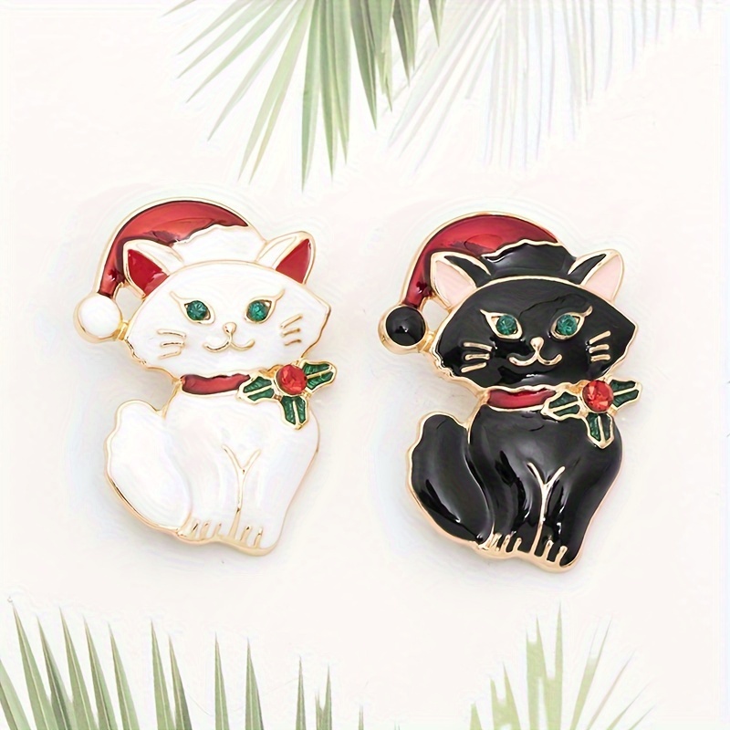 Funny Christmas Cat Badge Reel