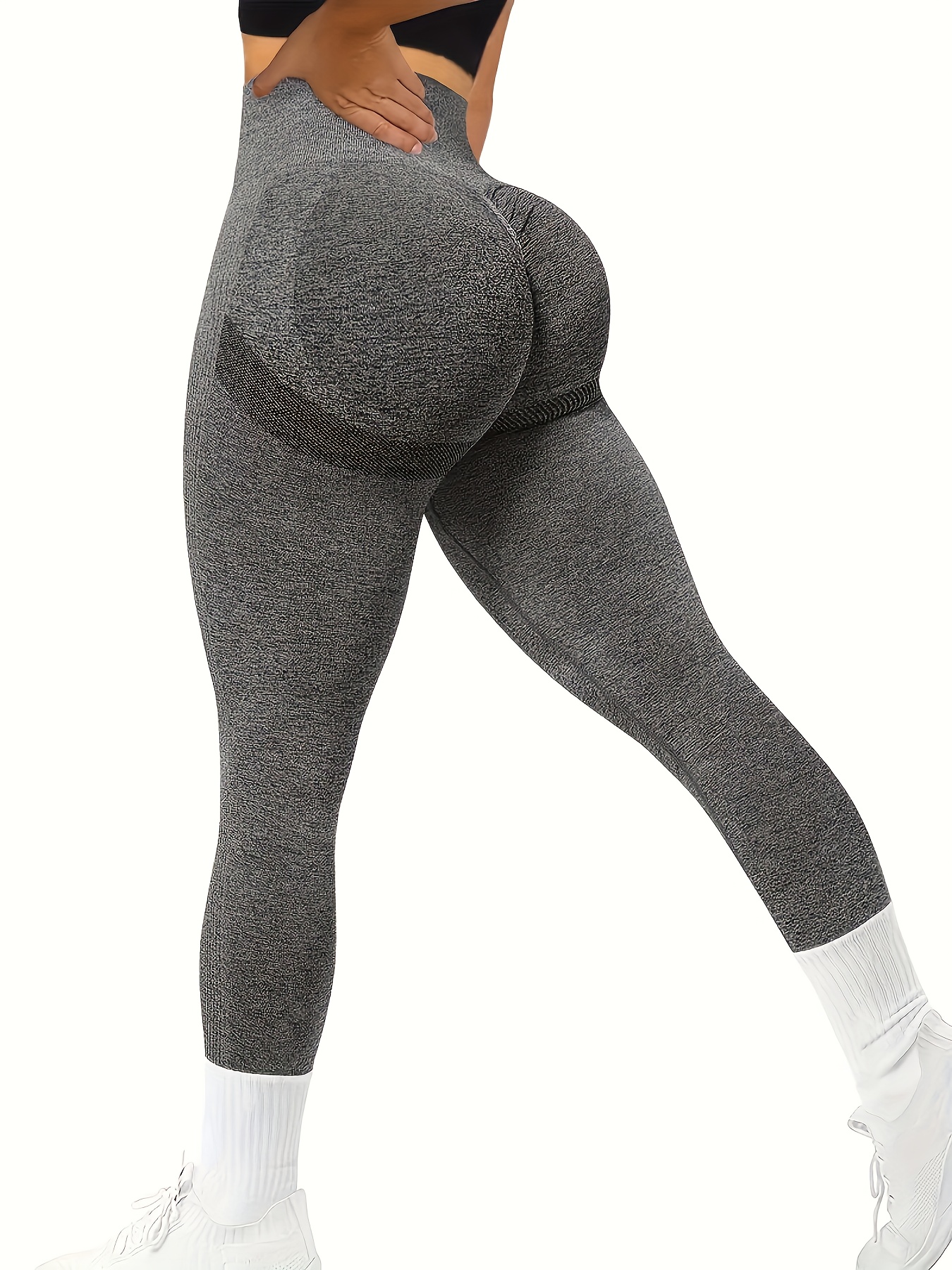  Women's Seamless Thread Hip Up Yoga Pants Sports Running Sports  Fitness Pants Crop Tight Yoga Pants : ביגוד, נעליים ותכשיטים