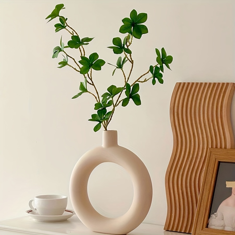 6 pezzi Ramo di foglie artificiali, foglia di piante finte in plastica  verde, per decorazione domestica