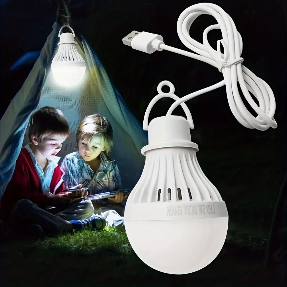 usb portable led bulb light hanging bulb easy to carry can be used for camping outdoor yard garden tent details 3