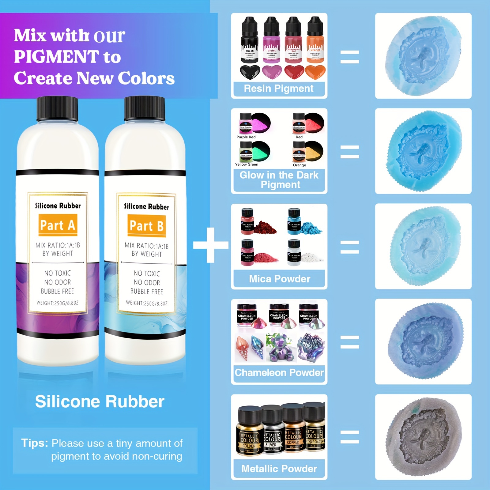 Silicone Rubber For Mold Making Kit Easy Mix 1:1 - Temu