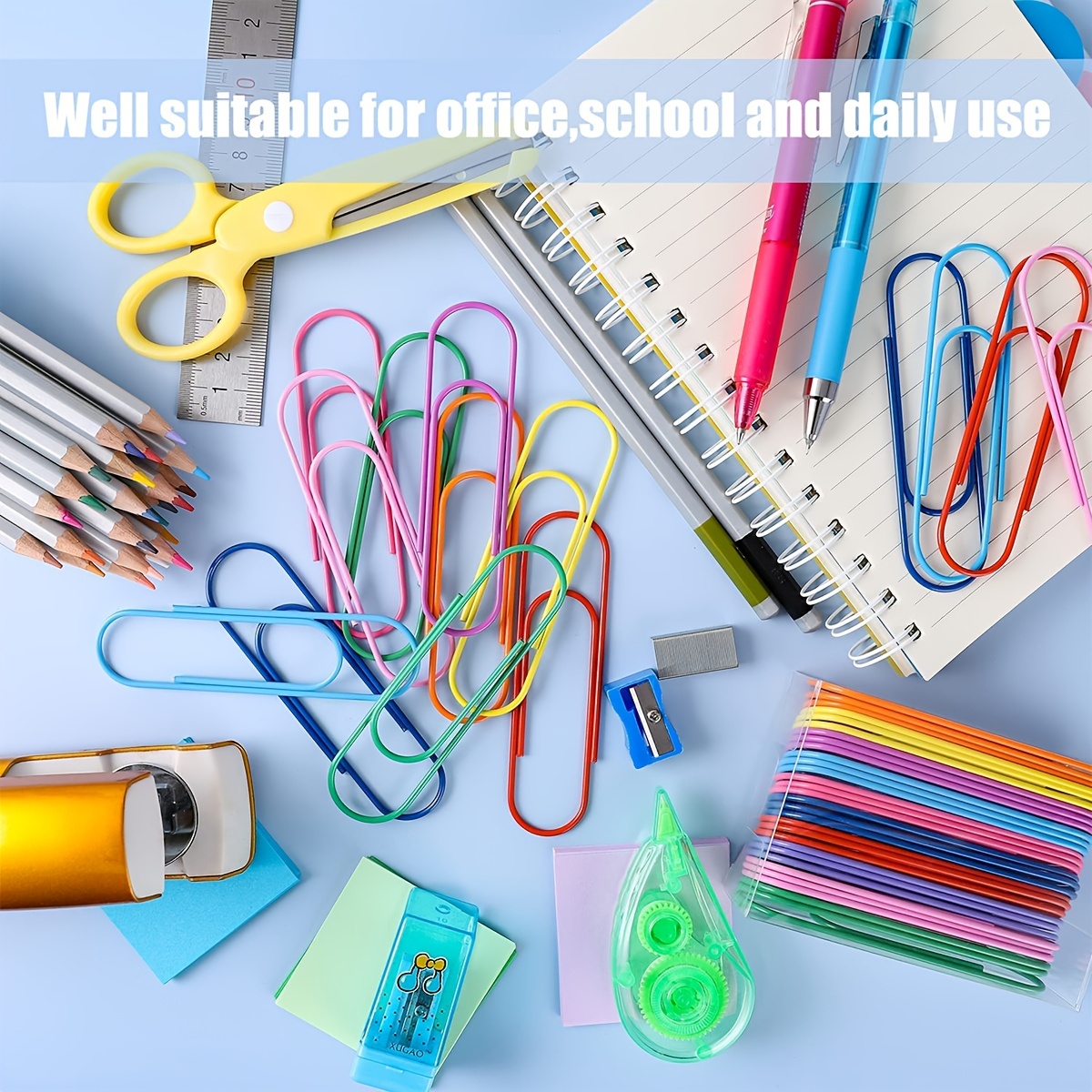 50 Pack Large Jumbo 3 Inches Long Paper Clips - Assorted Color Office  Supply Accessories - Coated 78mm Long Paper Clip - Multicoloured  Bookpmark(Purple) : : Office Products