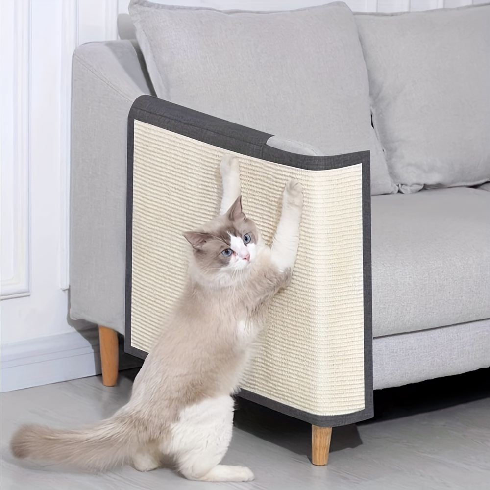 Almohadilla rascador de sisal natural para gatos, sofá cama, muebles,  protector de esquina para gatos de interior, funda de sofá, almohadilla de
