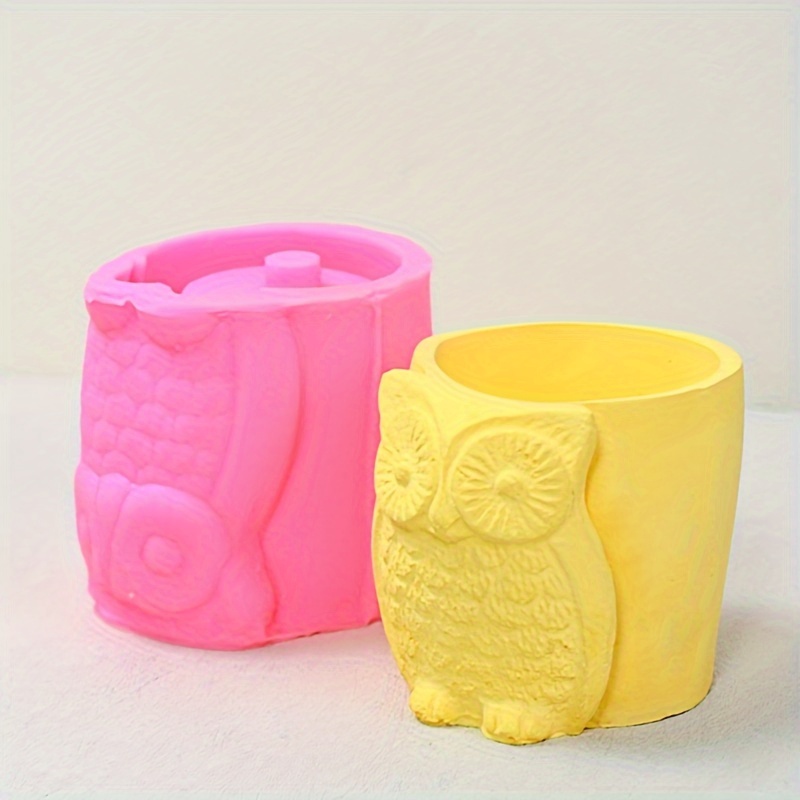 Owl Flower Pot Sugar Cube Mold, 3d Silicone Mold, Candy Mold, Chocolate Mold,  For Diy Cake Decorating Tools, Baking Tools, Kitchen Accessories - Temu