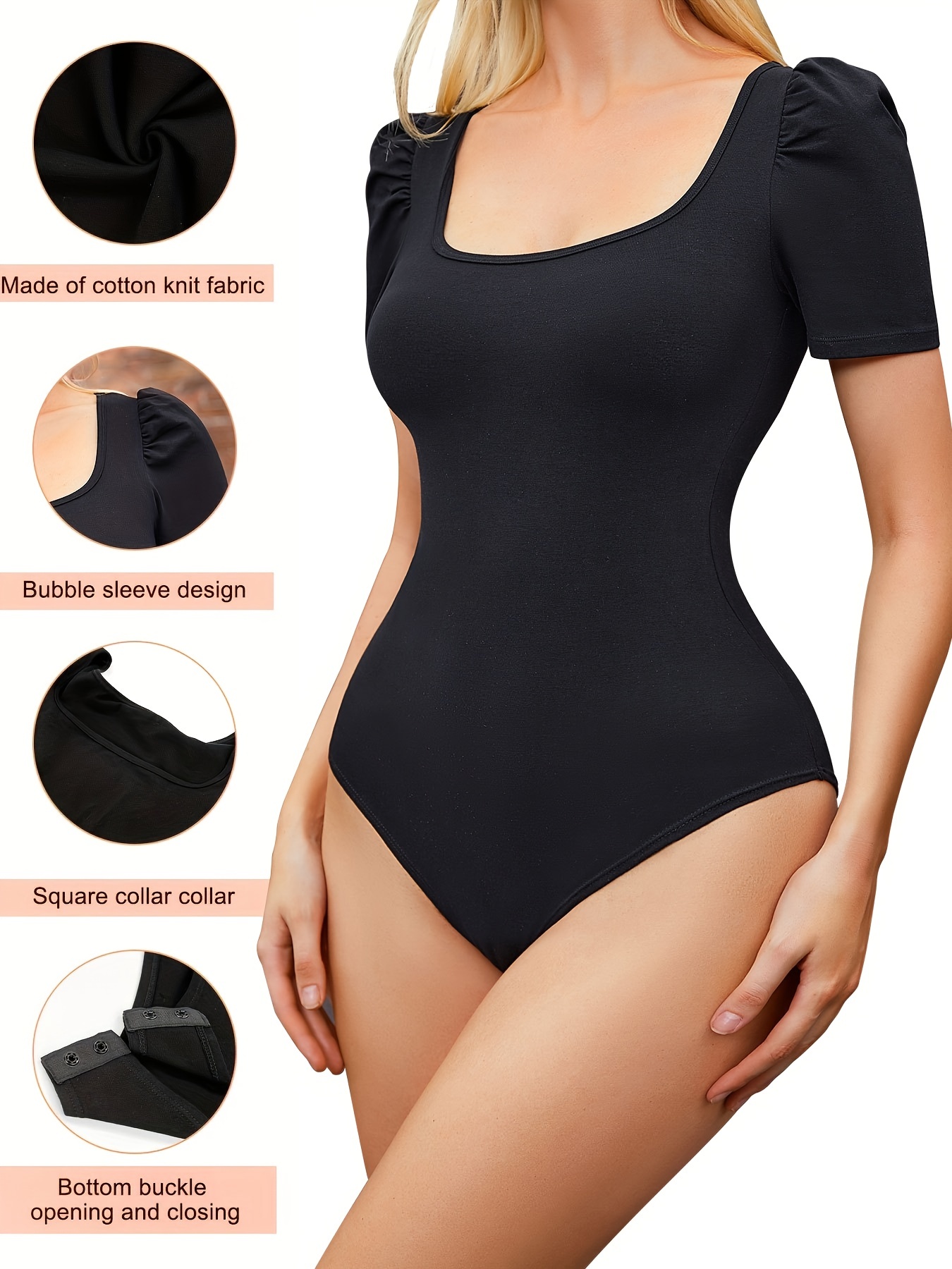 Body Shaping Tight Cami Bodysuit, Concise One-piece V Neck Sleeveless  Boyshort Bodycon, Women's Underwear & Lingerie