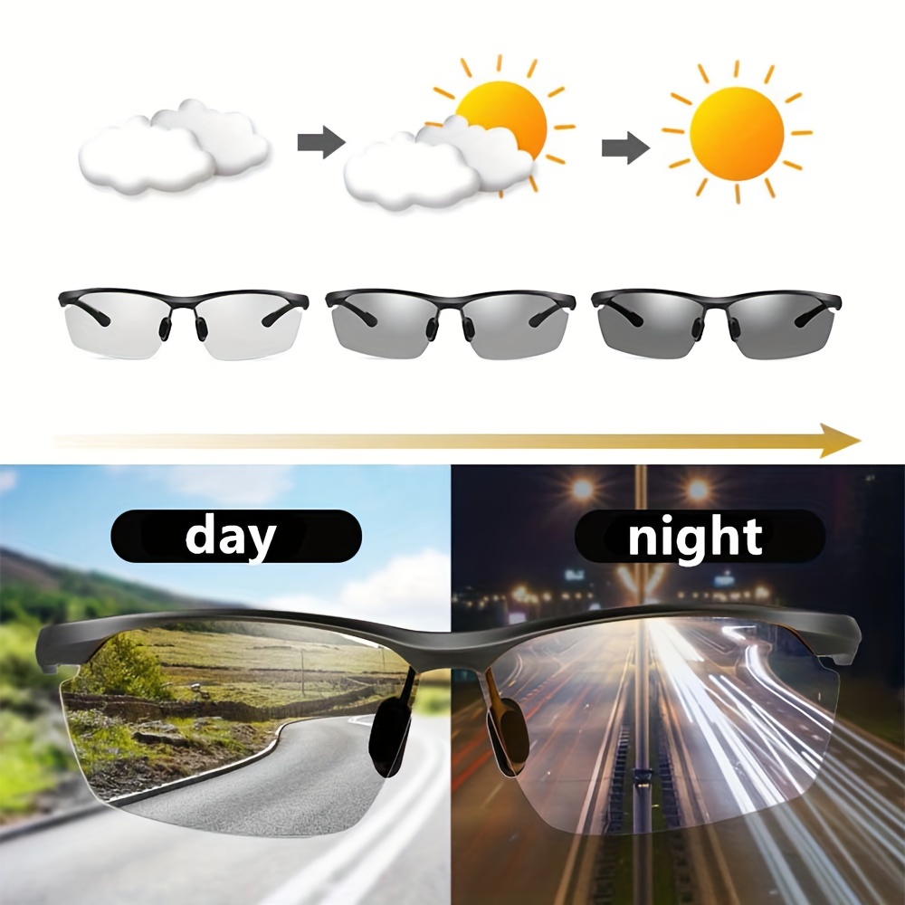 Day Night Vision Men's Polarized Sunglasses Driving Sports Sun