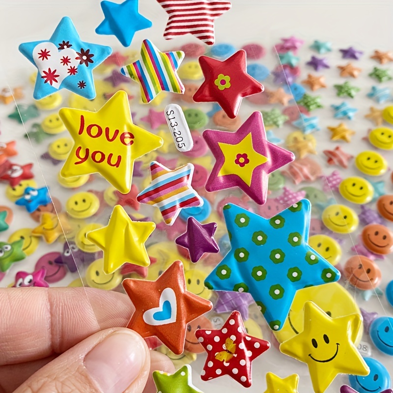 5 Packs Star Sticker Self-Adhesive Stickers Reward Sticker Kindergarten  Stickers 
