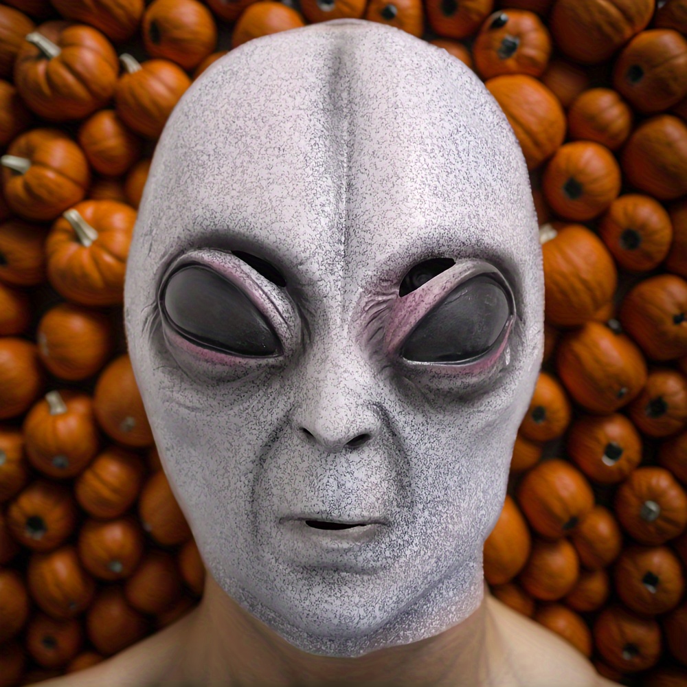 Halloween Alien Mask Cosplay Horror UFO Big Eyes Latex Masks Helmet  Carnival Dress Up Party Costume Props