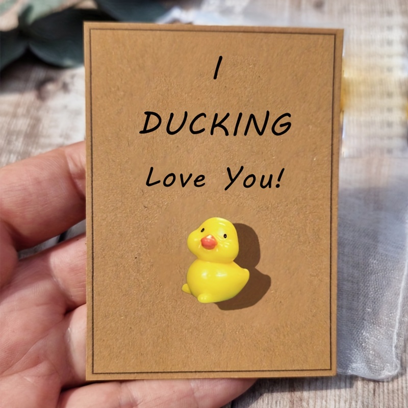 1 Stück i Ducking Love You Witzige Gummi Ente, Mini Harz Ente