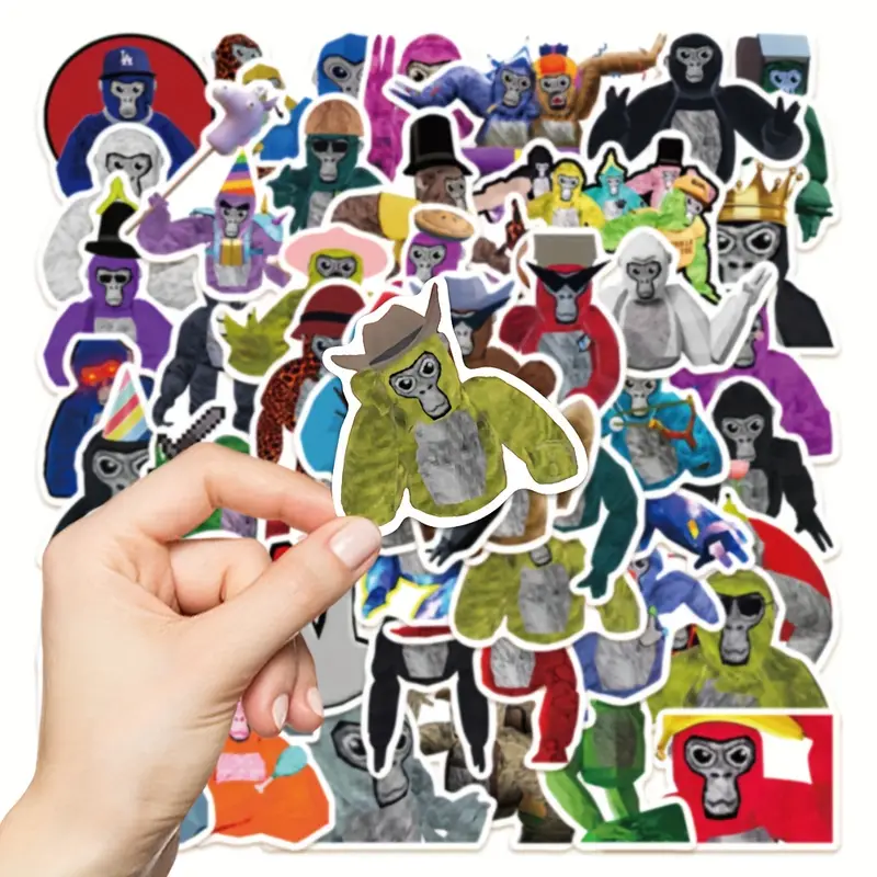 50pcs Gorilla Tag Stickers VR/Video Game Mobile Phone Laptop Water Cup  Waterproof Decorative Stickers