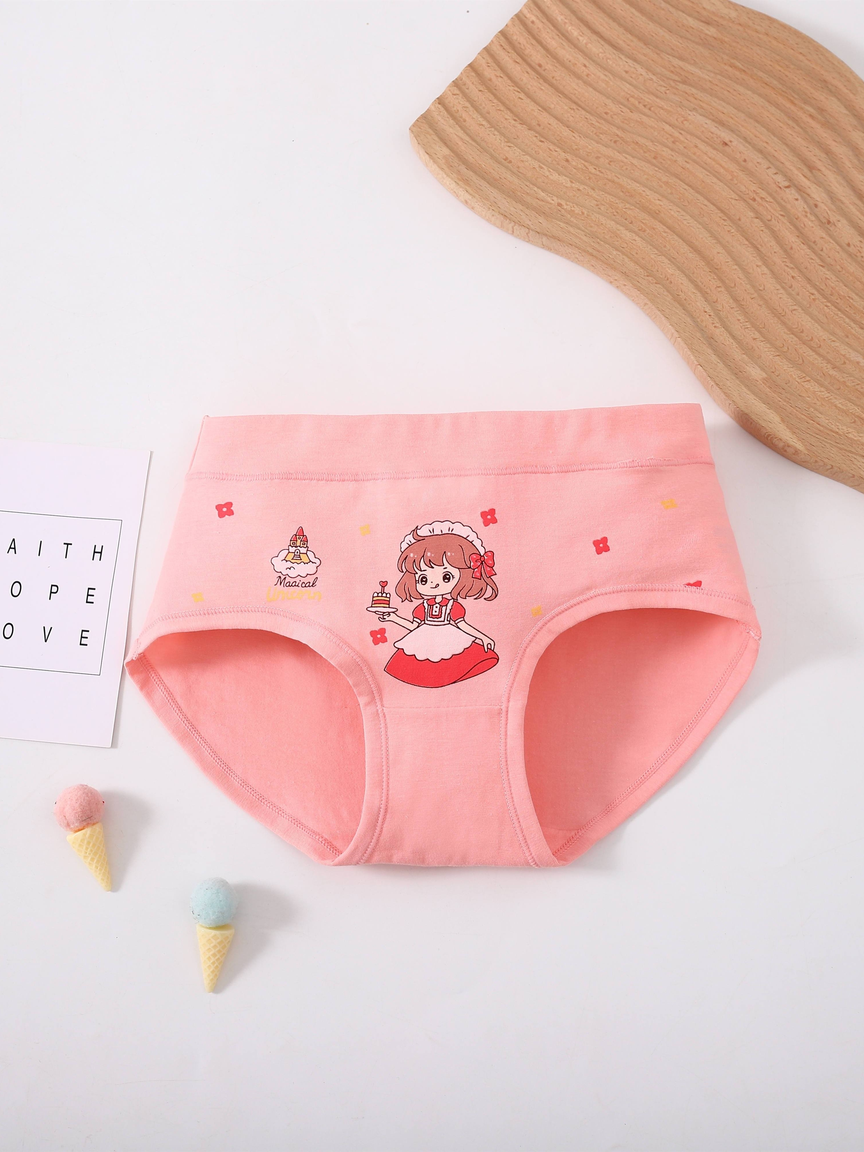 Cute Cartoon Pink Kids Panties Little