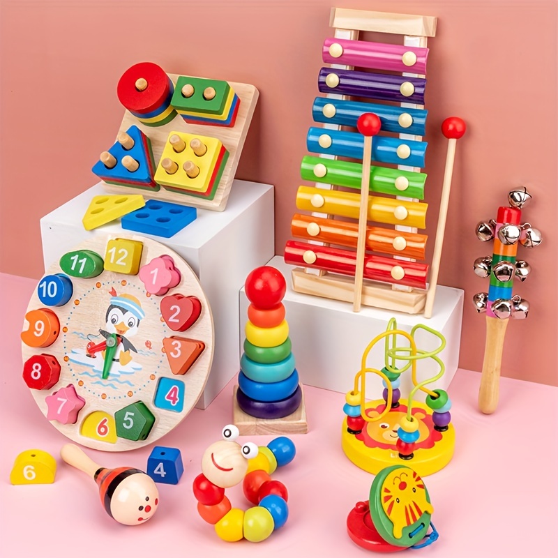 

Early Educational Intelligence Building Blocks, Baby And Child Wooden Toys, Winding Beads, Wooden Organ, Early Education Musical Instruments