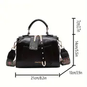 unique niche design square bag womens classic textured shoulder bag retro crossbody wallet details 2