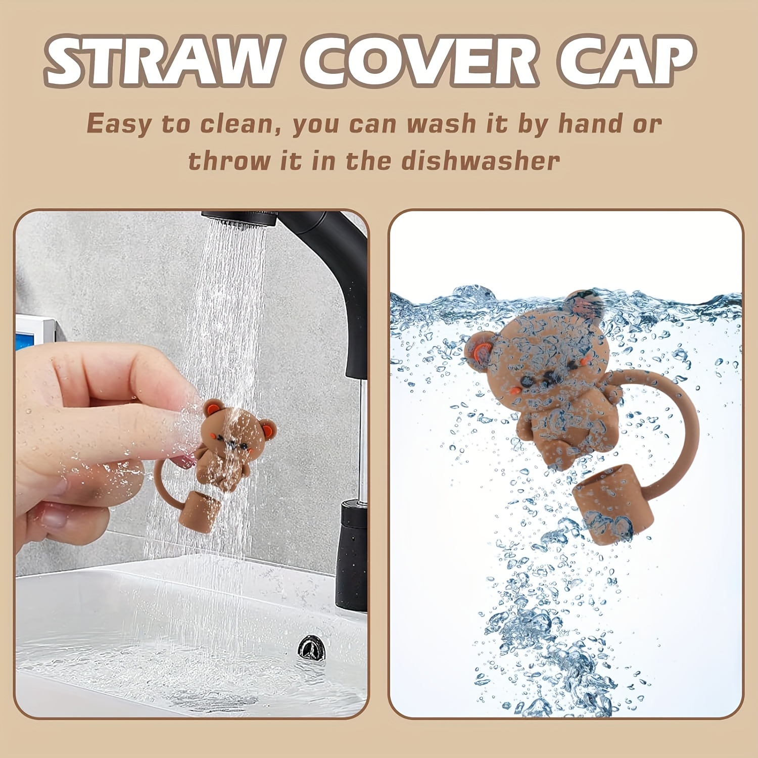 Straw Cover For Stanley Cup Animal Shape Straw Toppers - Temu
