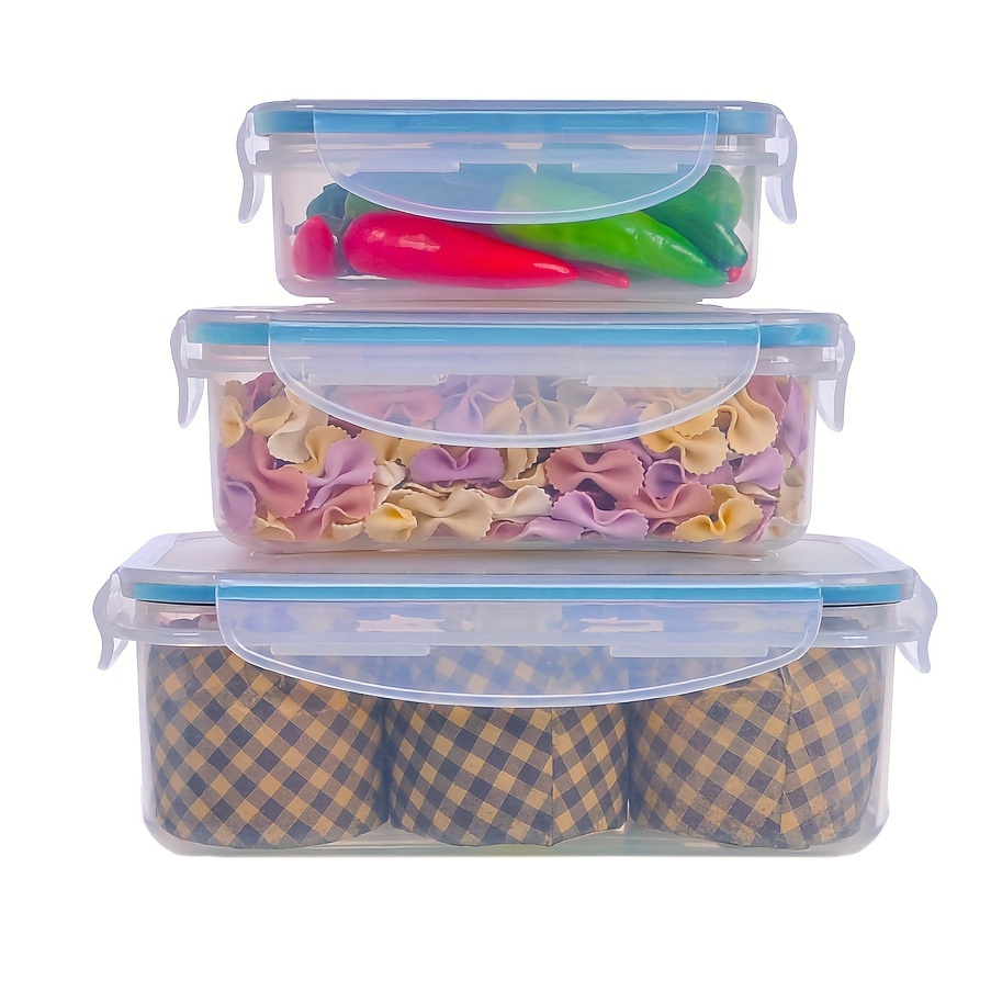 Freezer Crisper Bowl Set, Square Lunch Box, Freezer Crisper, Lunch Box,  Rectangular Food Storage Box, Microwaveable With Lid Removed - Temu