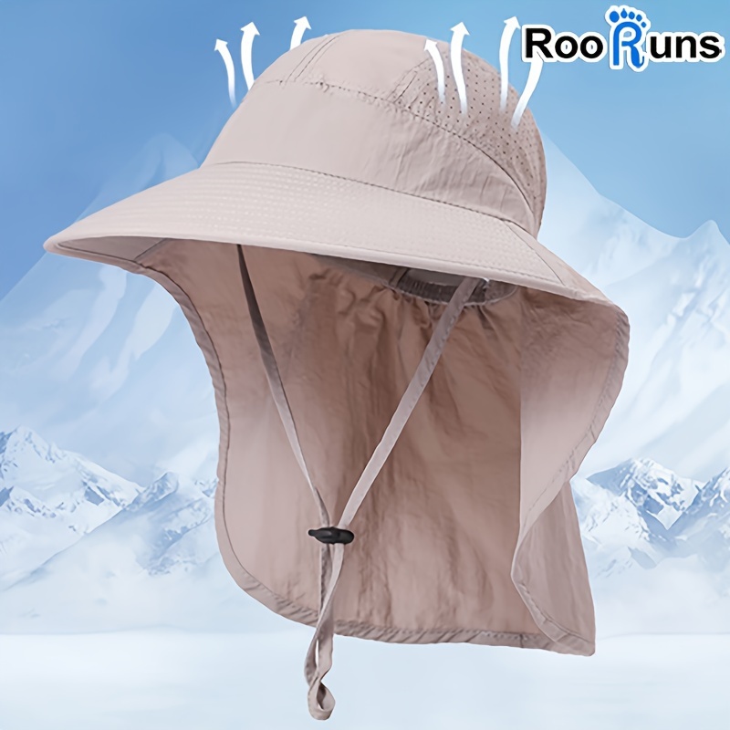 UV Protection Wide Brim Hat for Men and Women with Face and Neck Cover - Ideal for Fishing and Outdoor Activities,Temu