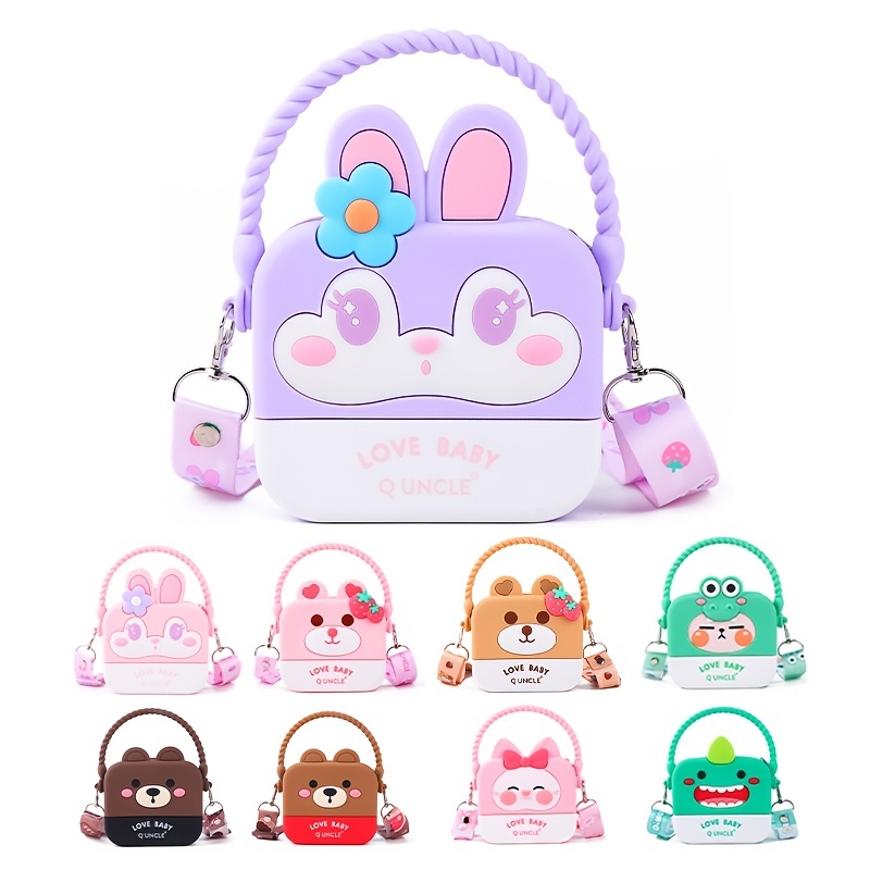 3d Cartoon Silicone Strap Shoulder Bag Purse For Kids And - Temu