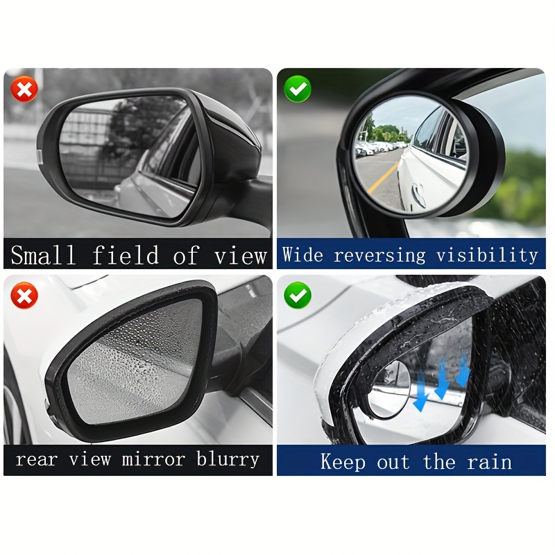 2pcs Car Rearview Mirror Rain Eyebrow