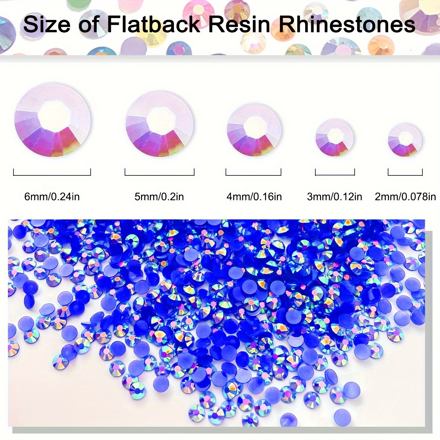 Blue Resin Rhinestones