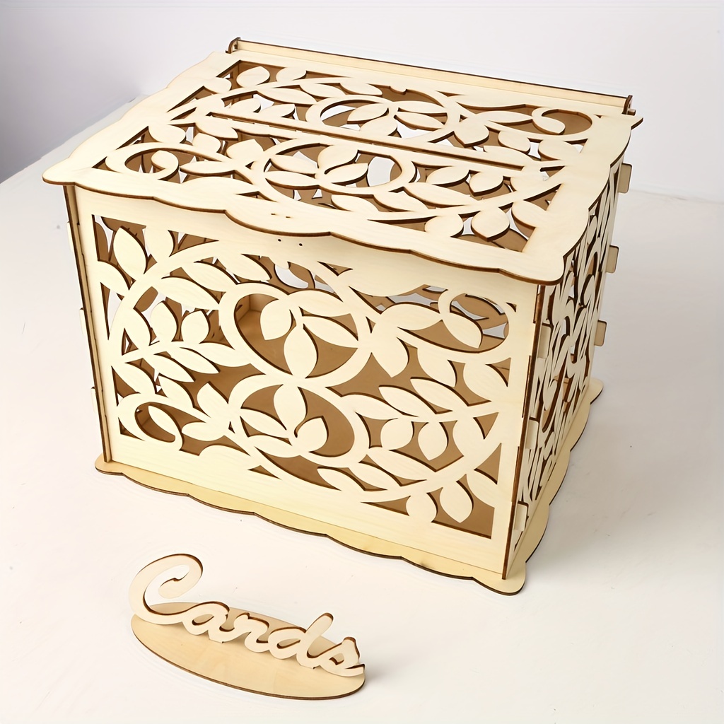 Rustic Wood Wedding Card Box DIY Gift Card Boxes Wooden Wedding
