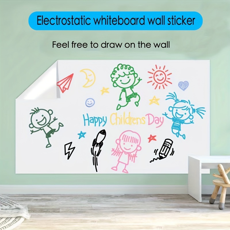Electrostatic Whiteboard Wall Stickers Household Removable - Temu