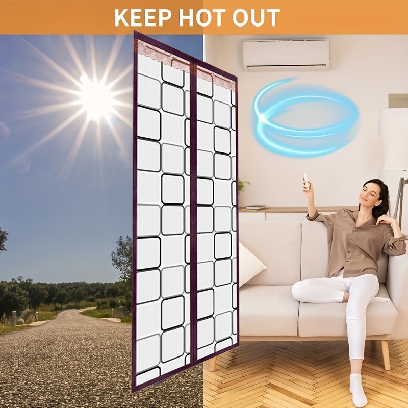 Door Screen Magnetic Closure for Pet，Thermal Insulated Door Cover