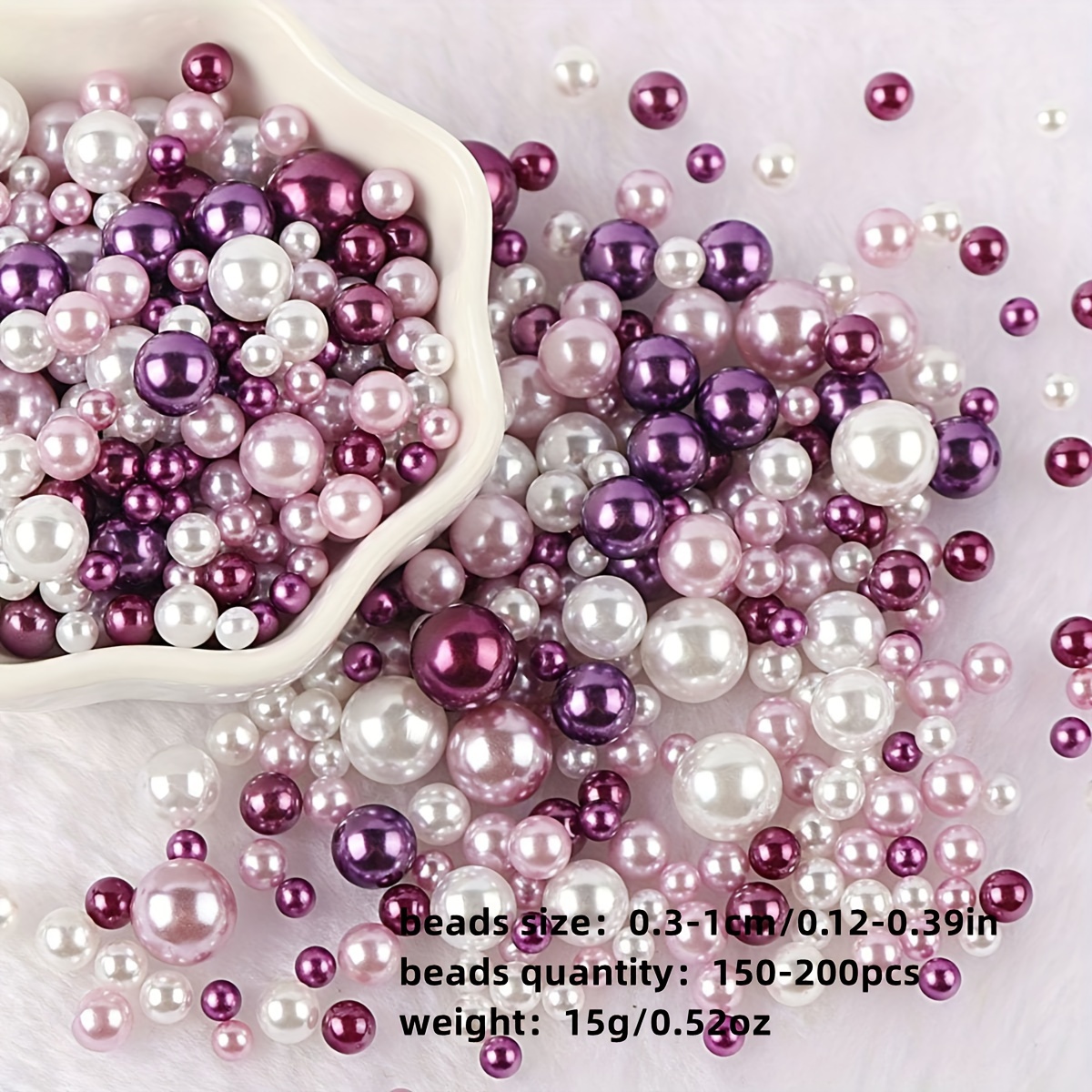 30g Mixed Faux Pearls, Cream Pearls, Rust Pearls, Mixed Shapes and Sizes  Acrylic Pearls For Jewellery Making and Crafts