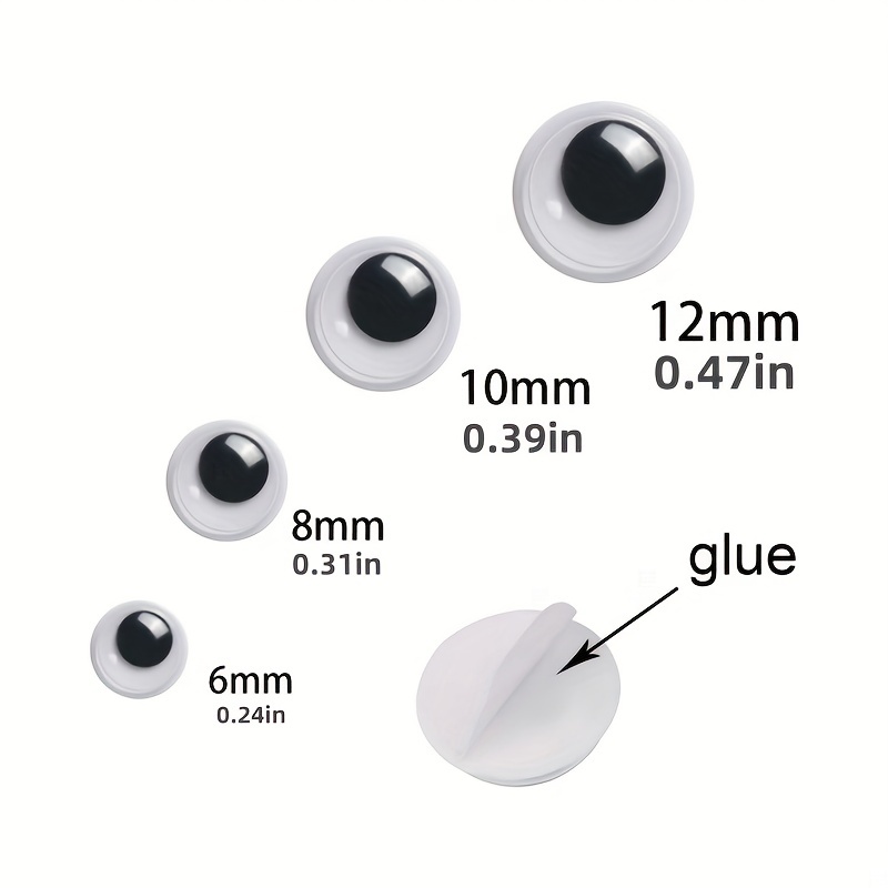 Black Wiggle Googly Eyes Self adhesive Wiggle Googly Eyes - Temu