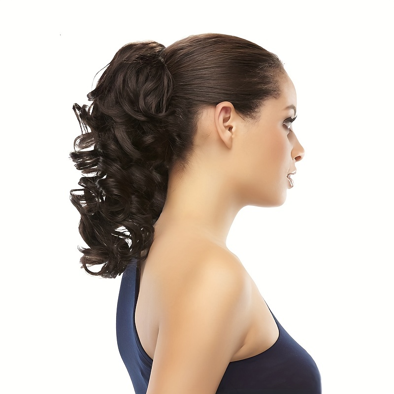 Claw Ponytail Medium Curly Wavy Extensions