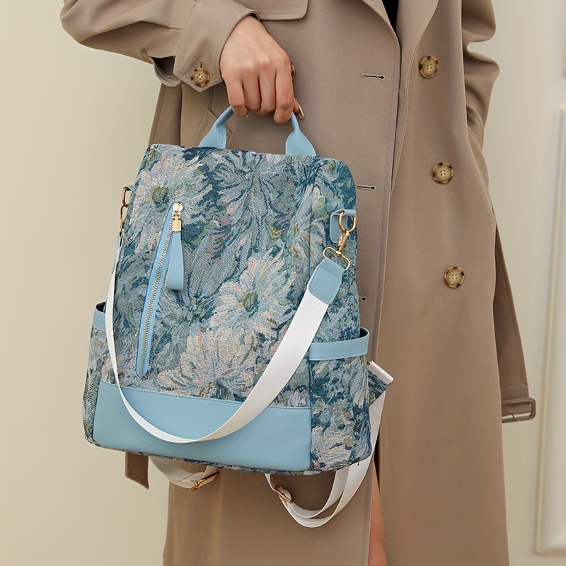 Bolso De Viaje Estampado Floral Verde