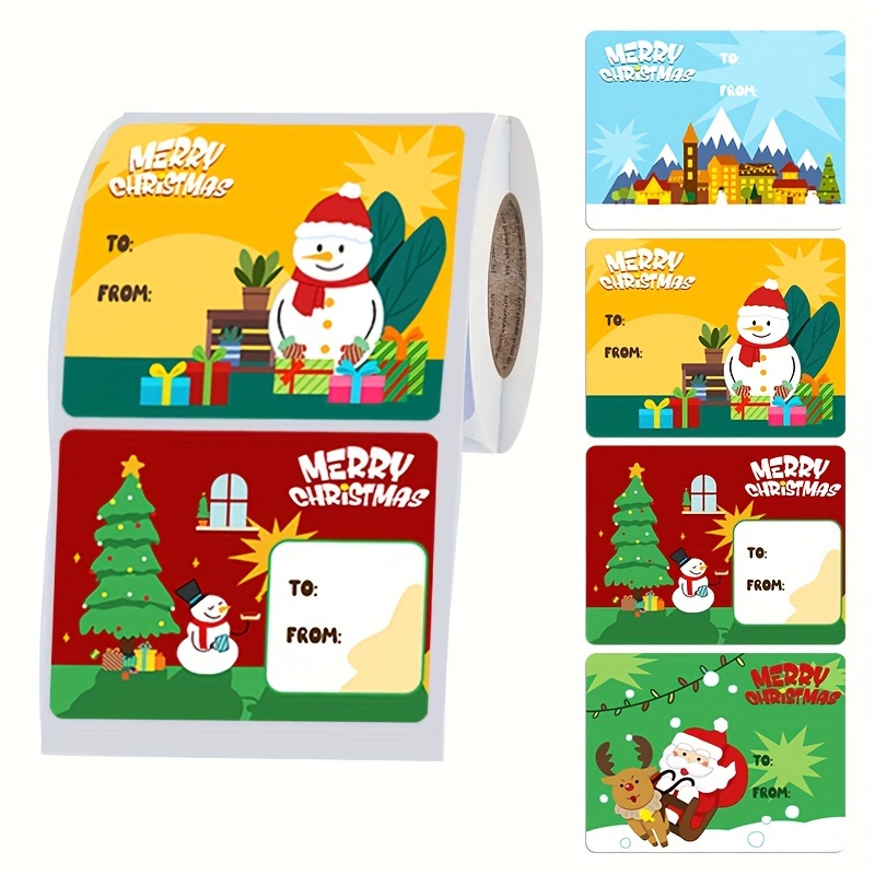 Christmas Tags Stickers Christmas Name Tags Stickers Christmas Labels  Christmas Gift Tags self-Adhesive Christmas Stickers for Gifts