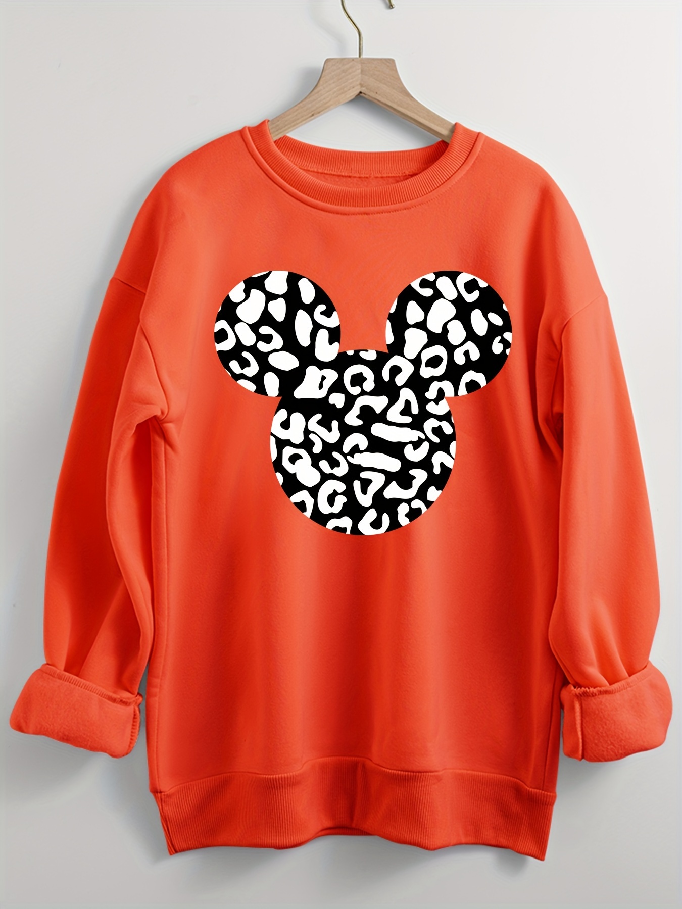 Disney Mickey Mouse Women's Red Pullover Sweatshirt - size XL 