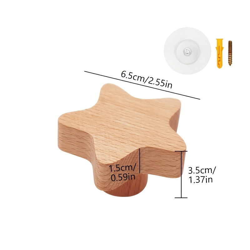 Adhesive Wooden Wall Hooks 1kg Hold Weight Modern Design Damage Free  Storage Solution Tea Towels Hats and Light Garments 