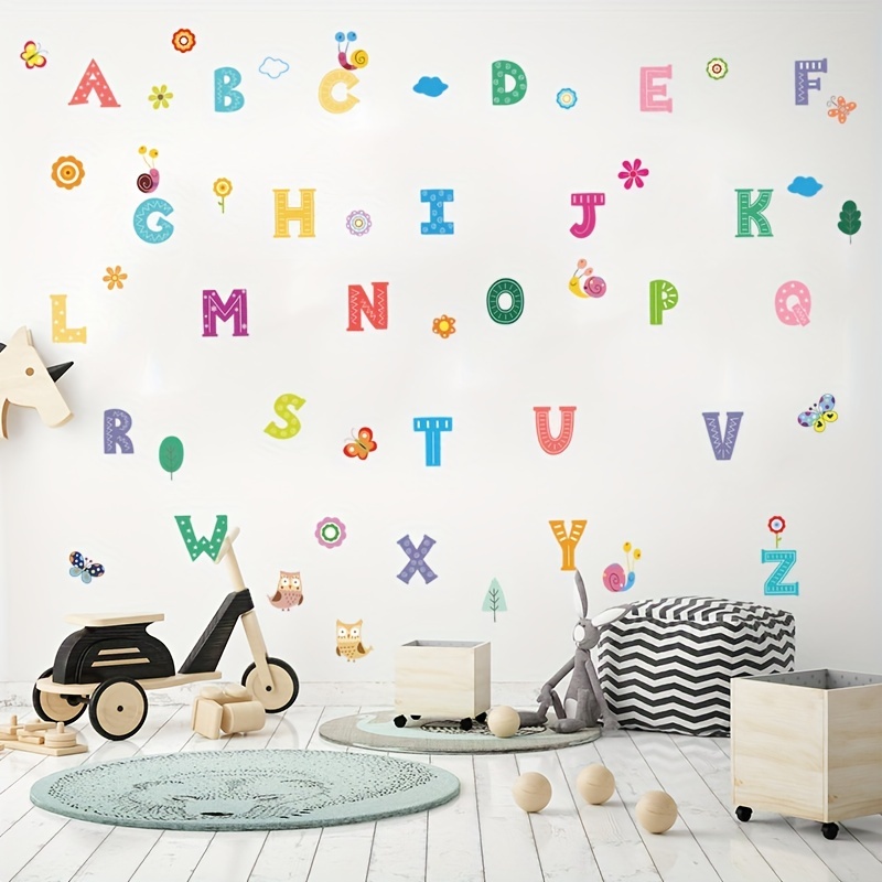 A-z Clothes Stickers Beautiful Alphabet With Flower Heat Transfer