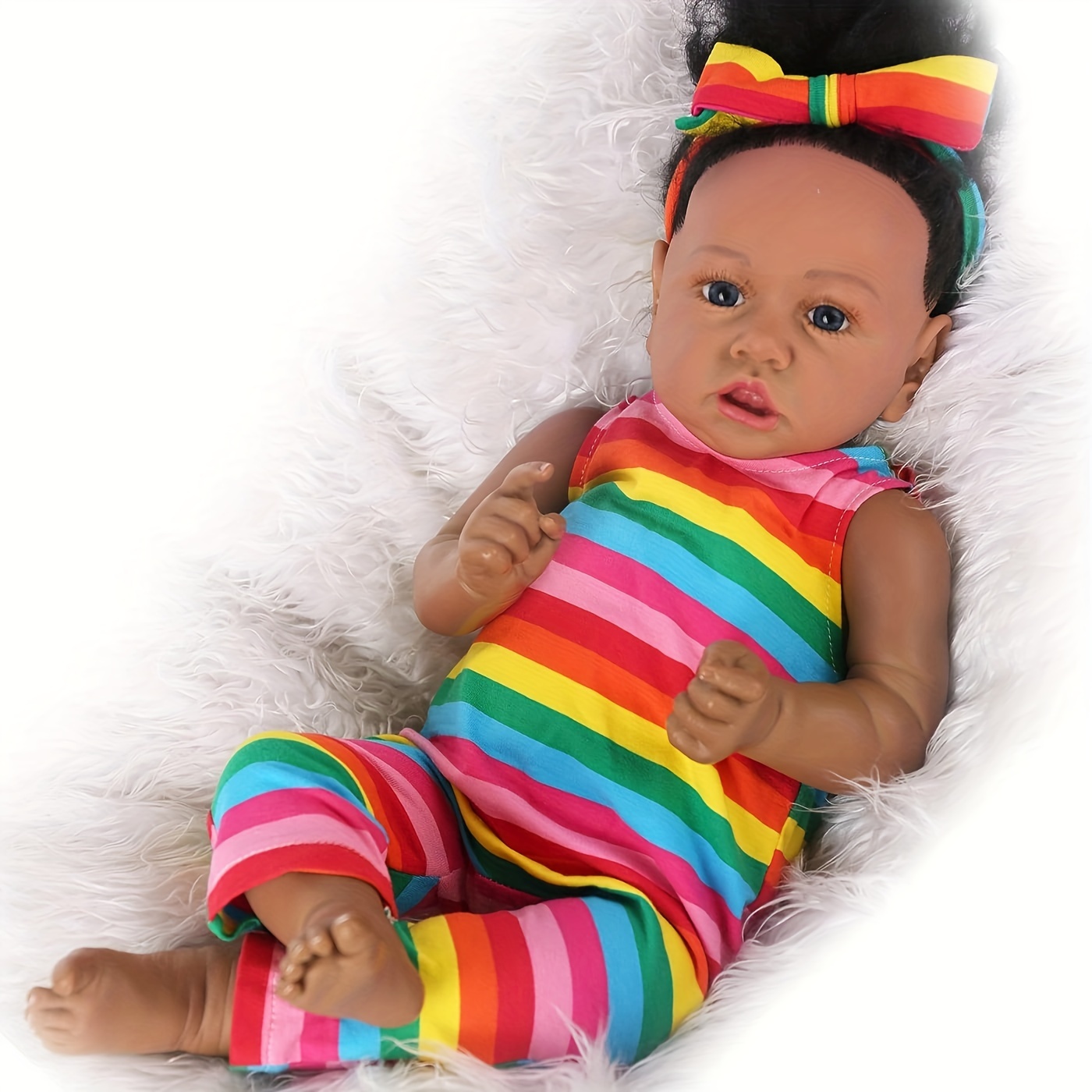 Dark Skin Reborn Dolls Full Body Soft Silicone Vinyl Reborn - Temu