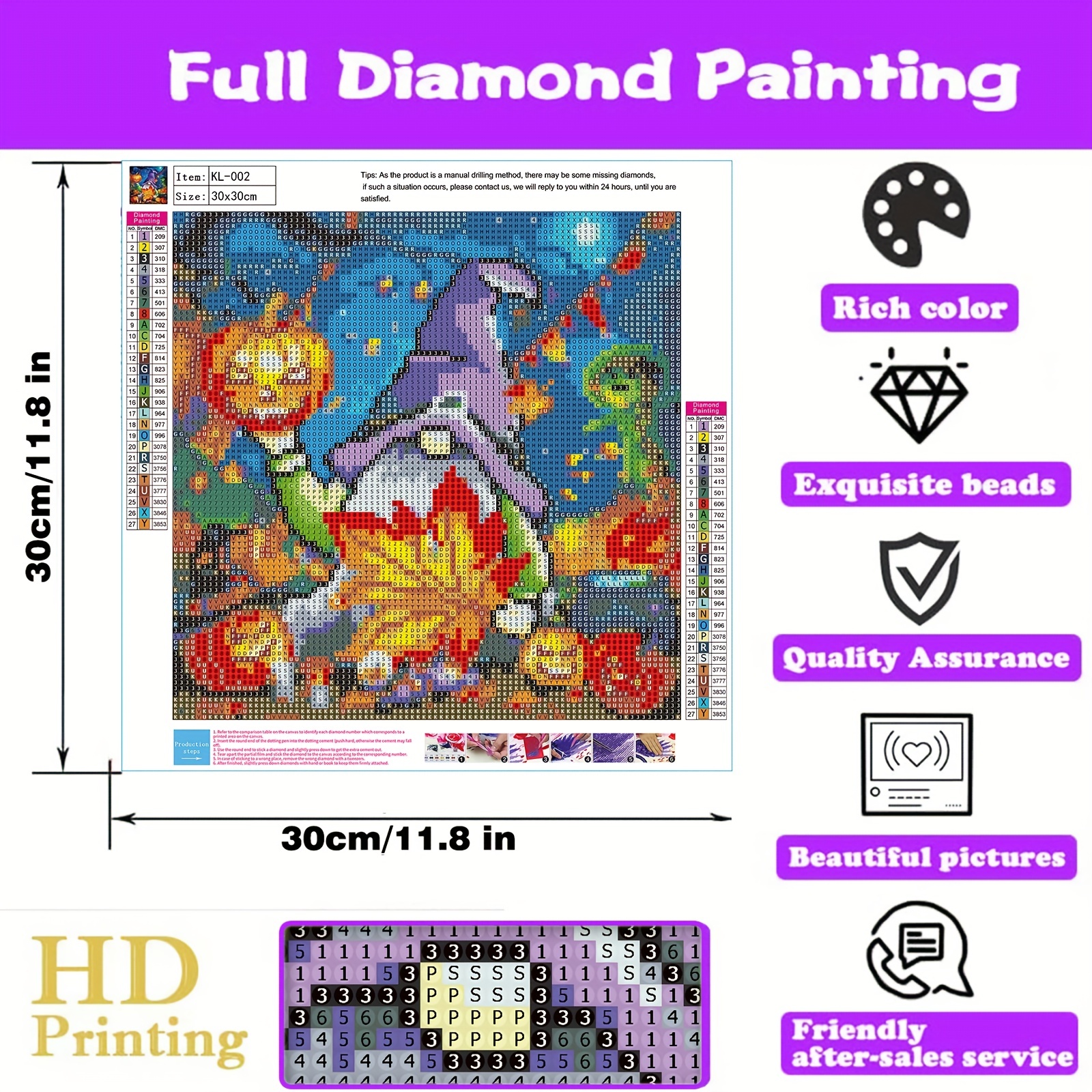  DIY Diamond Painting Kits for Adults, Pikachu 5D Diamond Art Kit  Full Drill Round for Crafts Wall Decor (12 X 16)