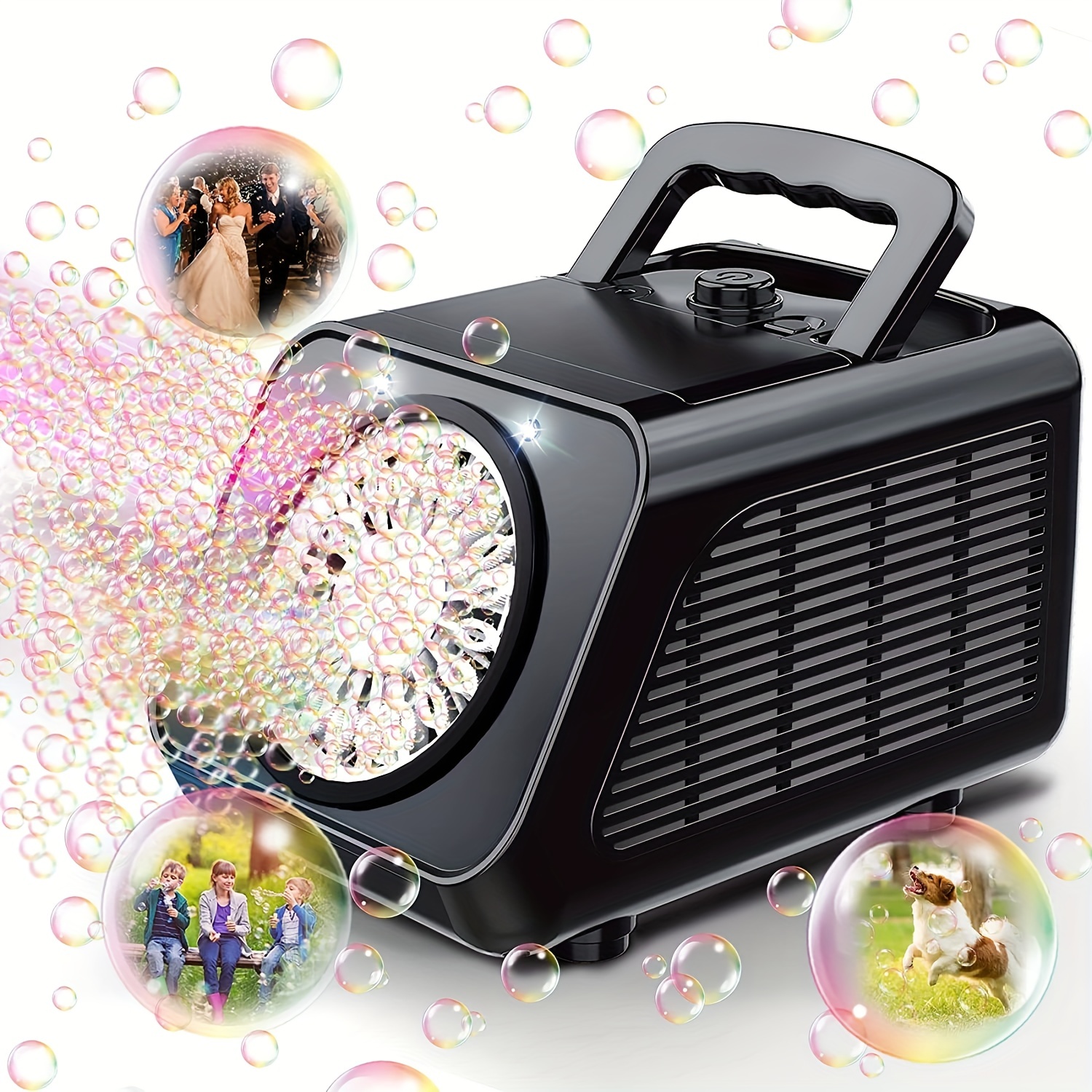 

Bubble Machine, Automatic Bubble Blower Electronics Bubble Maker For Kids 15000+ Bubbles Per Minute With 2 Speeds, Outdoor Bubbles Toy For Outdoor/indoor Party Birthday