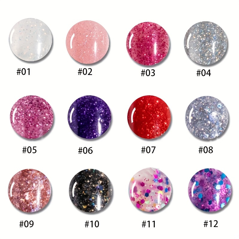 Glitter Poly Extension Gel for Nail Art Decoration