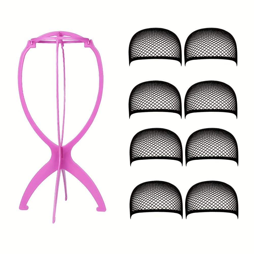 3 Packs Wig Stand Holder, Portable Collapsible Wig Holder for