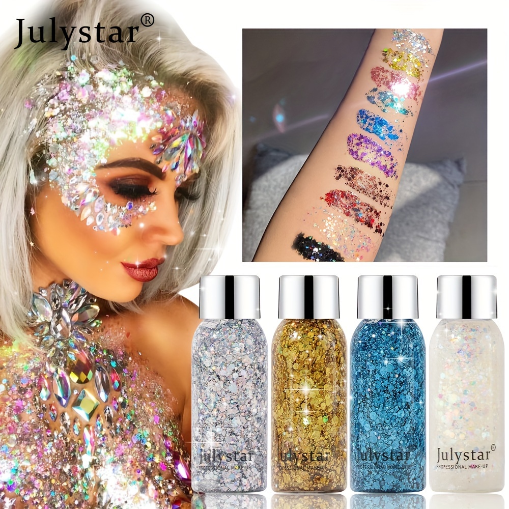 Glitter Laser Sequin Glitter Beauty Accessories Music Festival Party Makeup  Face Sticker Powder Cosplay