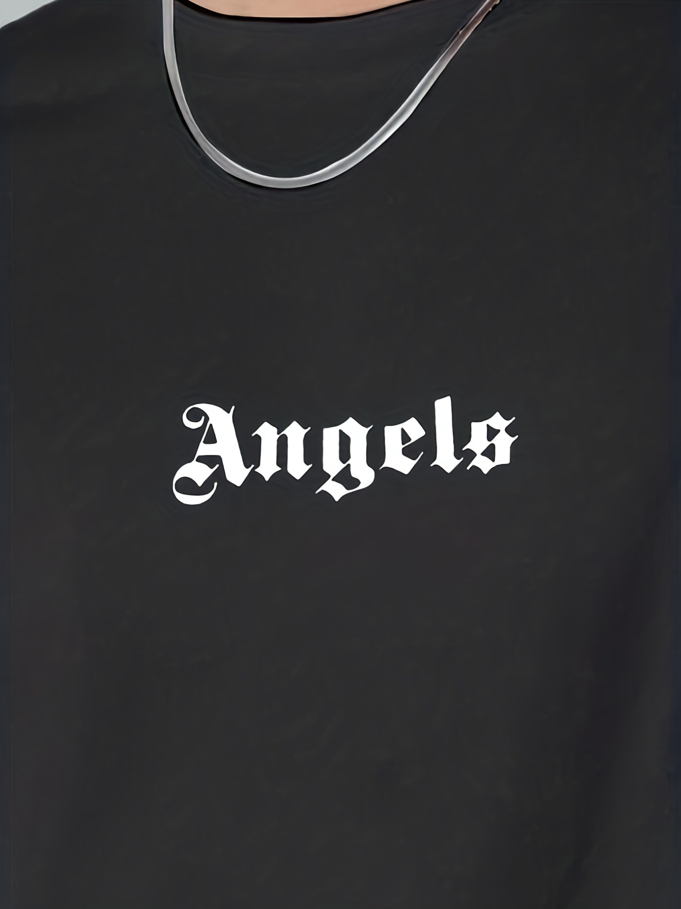 Palm Angels Black Paris Sprayed Logo T-shirt for Men