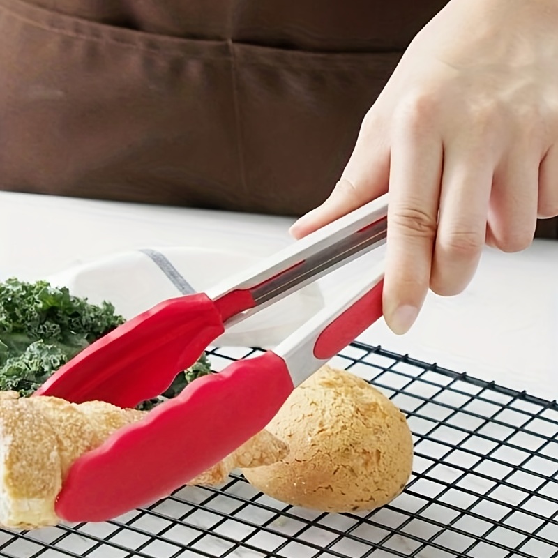 Silicone kitchen cooking tongs