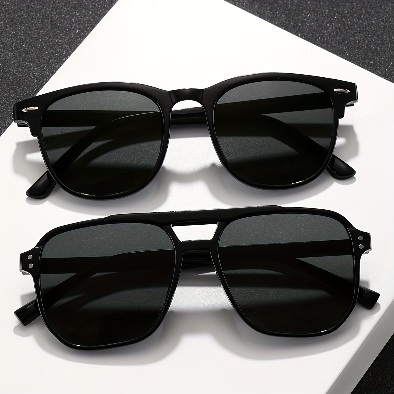 1pc Minimalist Party Sunglasses, Black Photo Prop, For Party