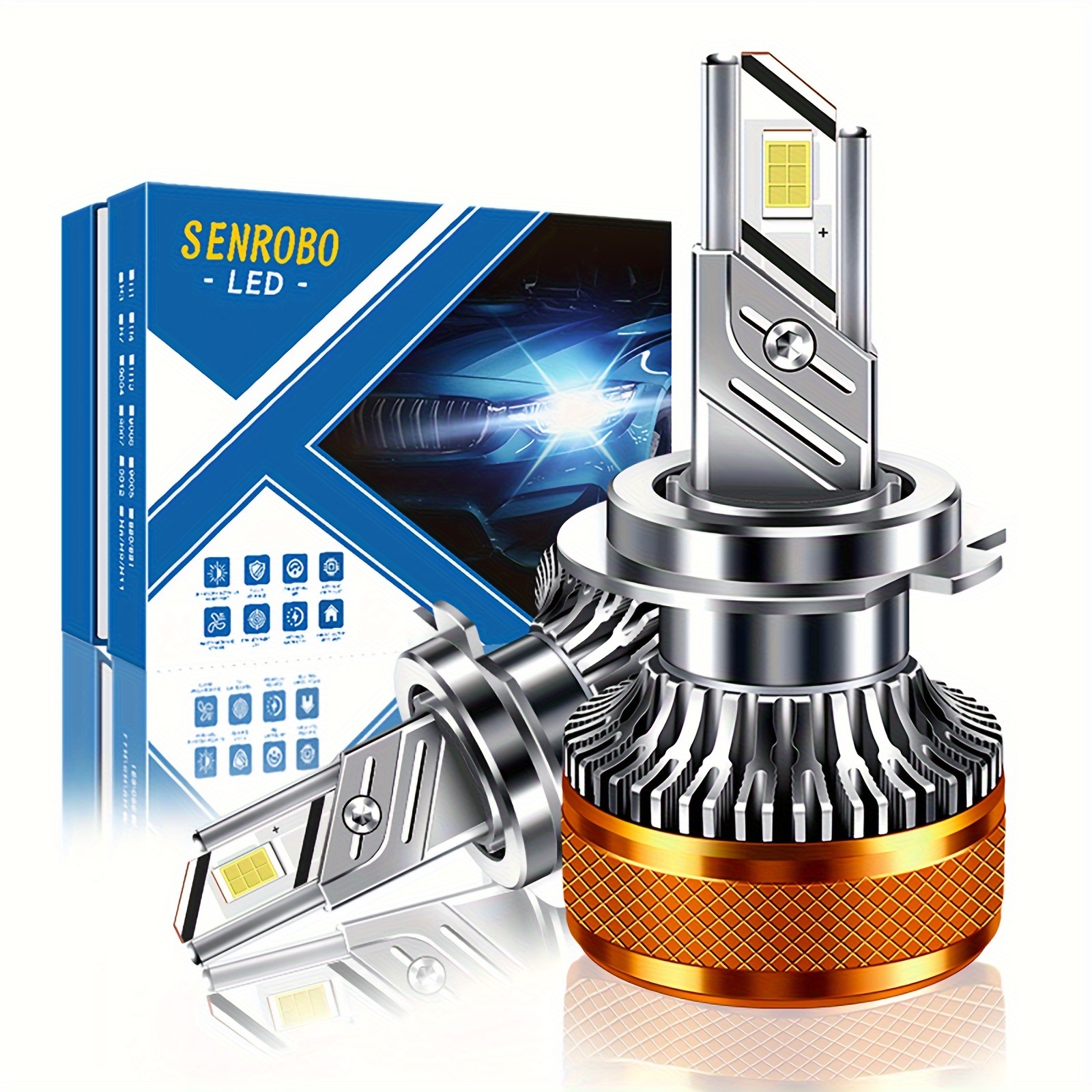 XSTORM 120W H7 Led Canbus 25000LM Headlight H1 H4 H8 H11 H16 9005 HB3 9006  HB4 LED Bulb 9004 9007 H13 Turbo Lamp for Car 6500K