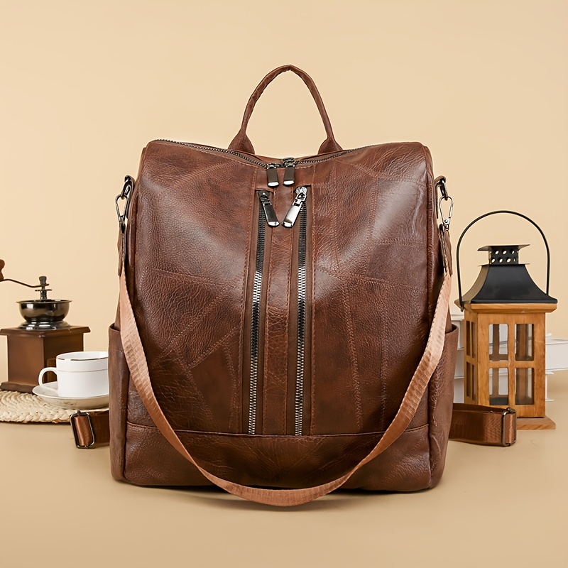 Leather office backpack hot sale