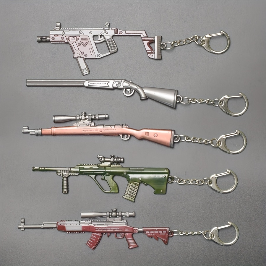 Keychain PUBG Weapon Model Key Accessories Schoolbag Pendants Gifts 12cm