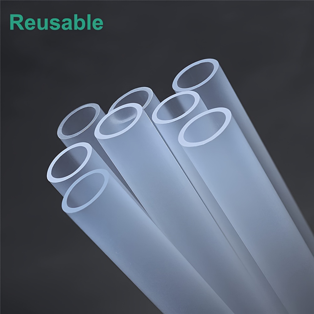 6Pcs Replacement Straws for Stanley Water Bottles, Plastic Straws Reusable  Cleaning Brush Compatible with 14/20 /30/40 OZ Water Bottle, Cup Straws